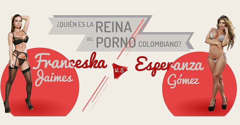 Entre Esperanza Gómez y Franceska Jaimes, actrices porno colombianas ¿Quién tien...