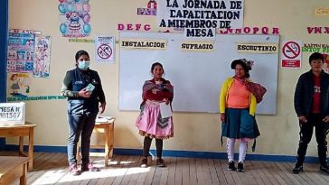 Hoy 2 mil 52 miembros de mesa cumplen su rol en la provincia de Huancavelica