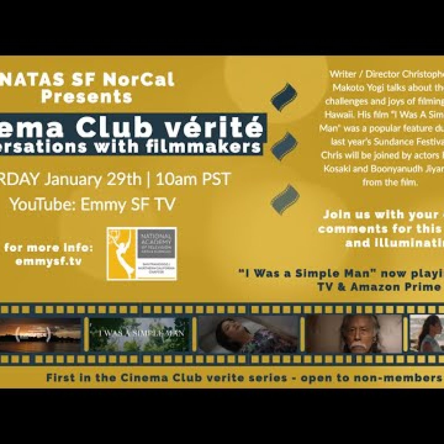 Cinema Club vérité: conversations with filmmakers