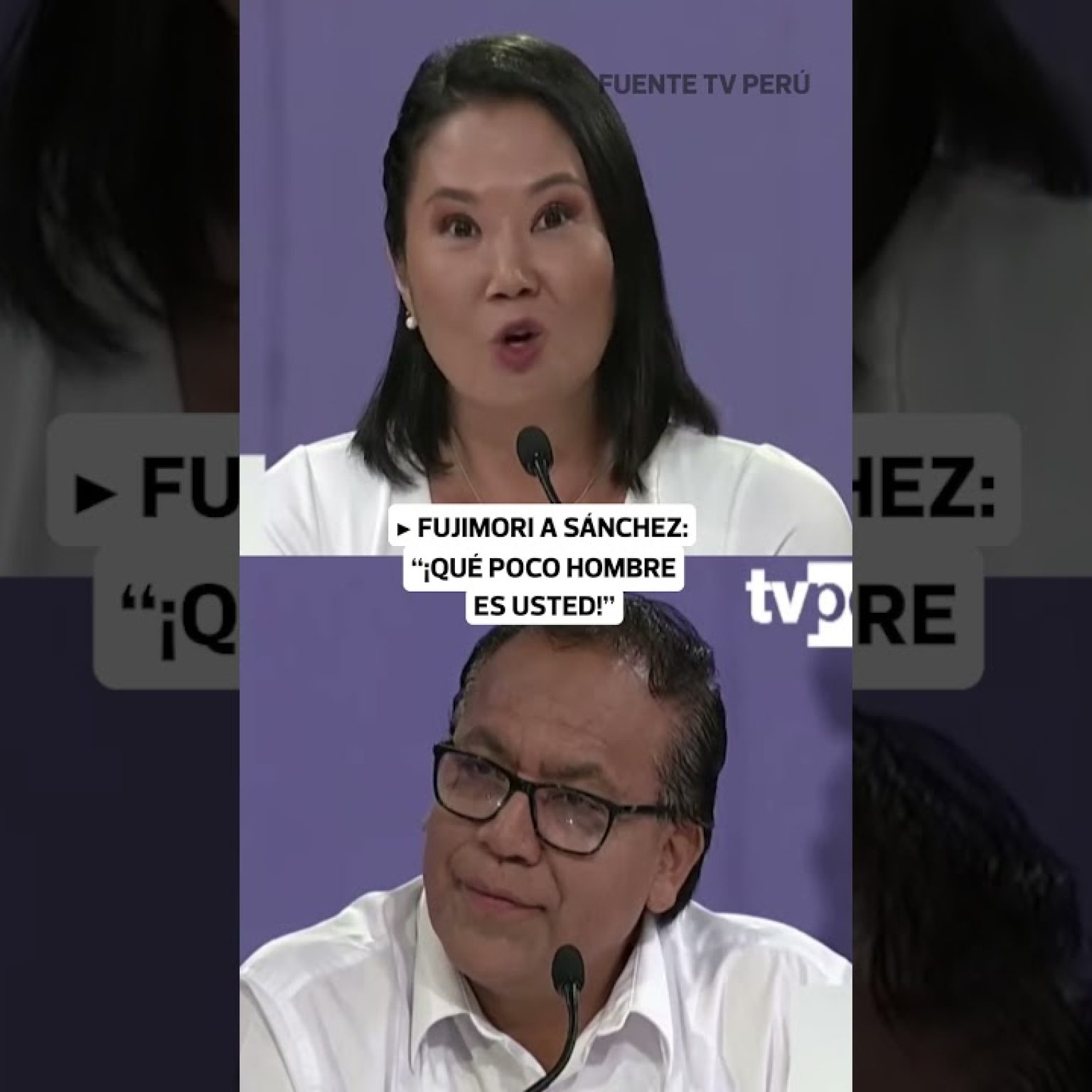 Keiko Fujimori llama «POCO HOMBRE» a Roberto Sánchez | Trome